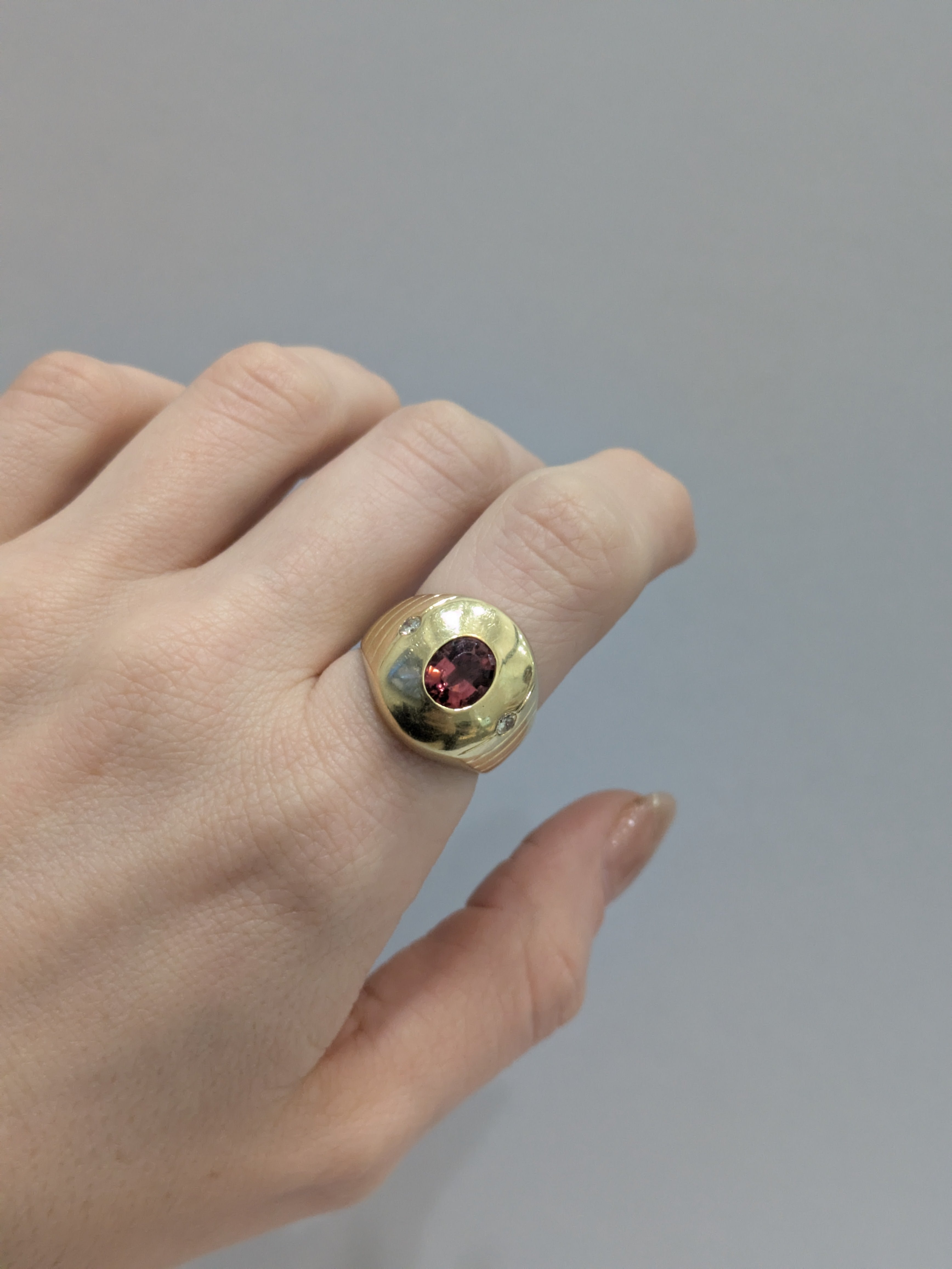 18ct Heavy Pink Tourmaline Ring