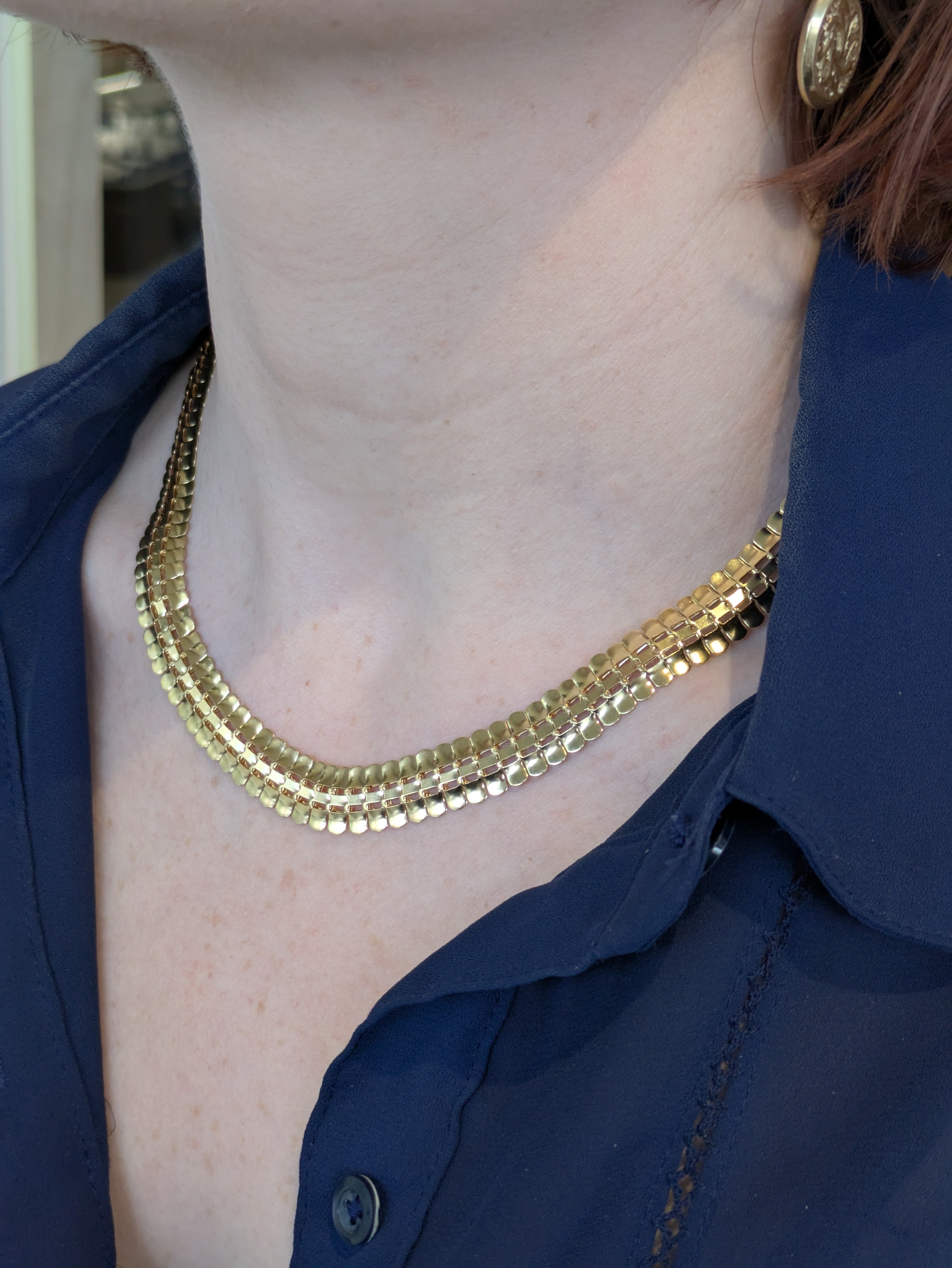 18ct Grecian Snake Necklace