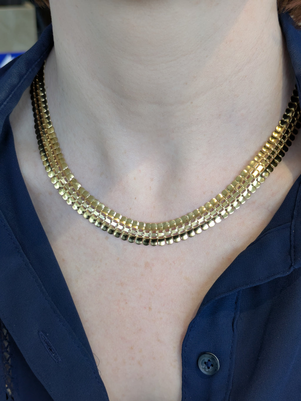 18ct Grecian Snake Necklace