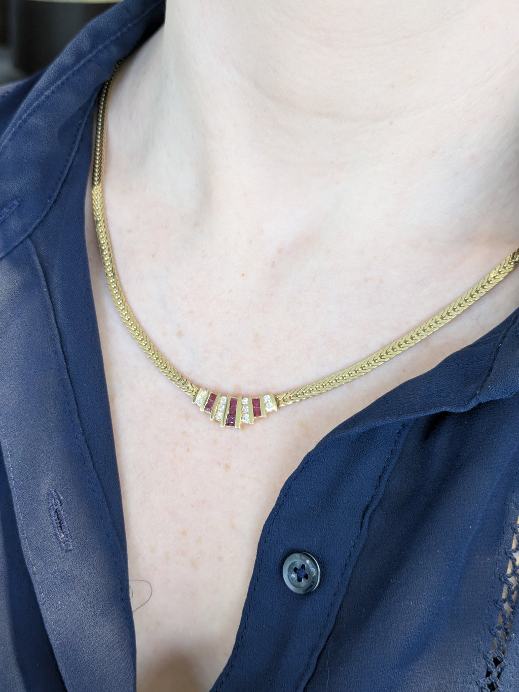 Ruby and Diamond Necklace