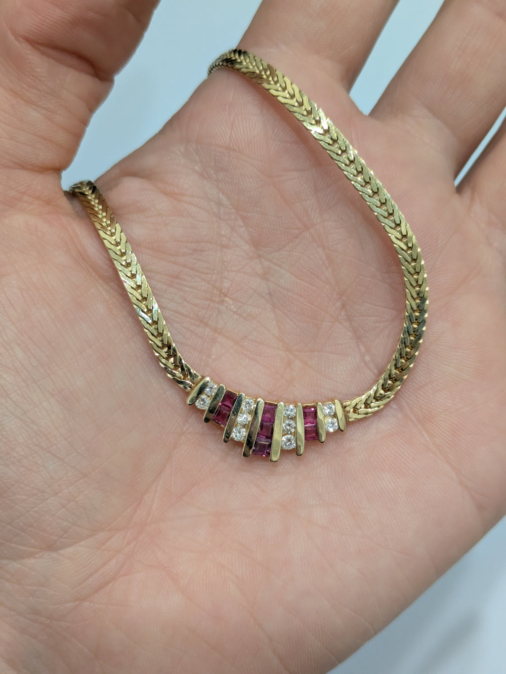 Ruby and Diamond Necklace