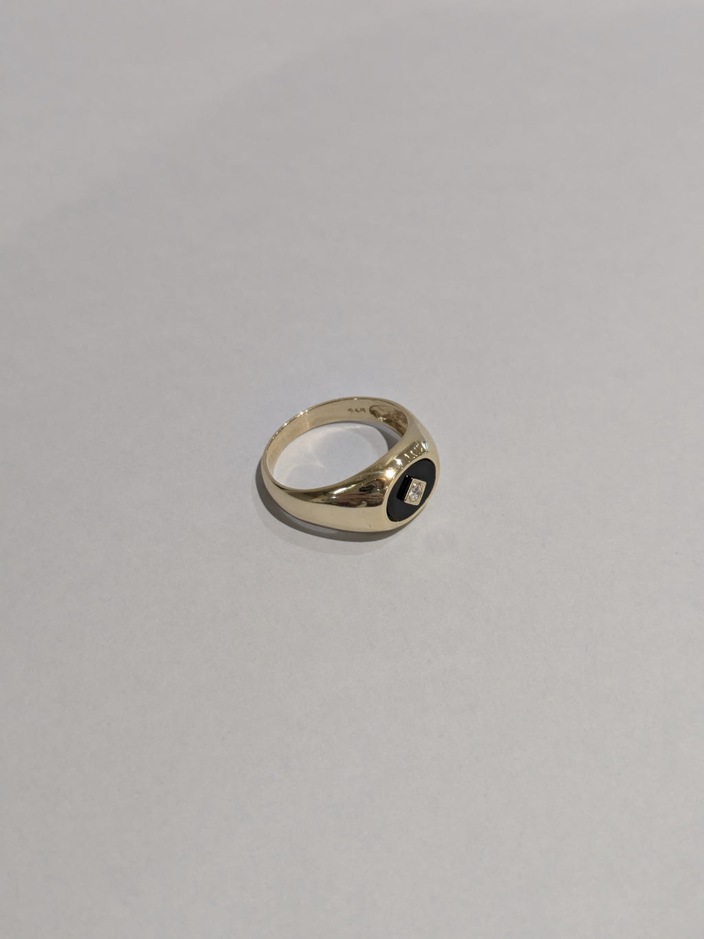 Men's Onyx and Diamond Signet