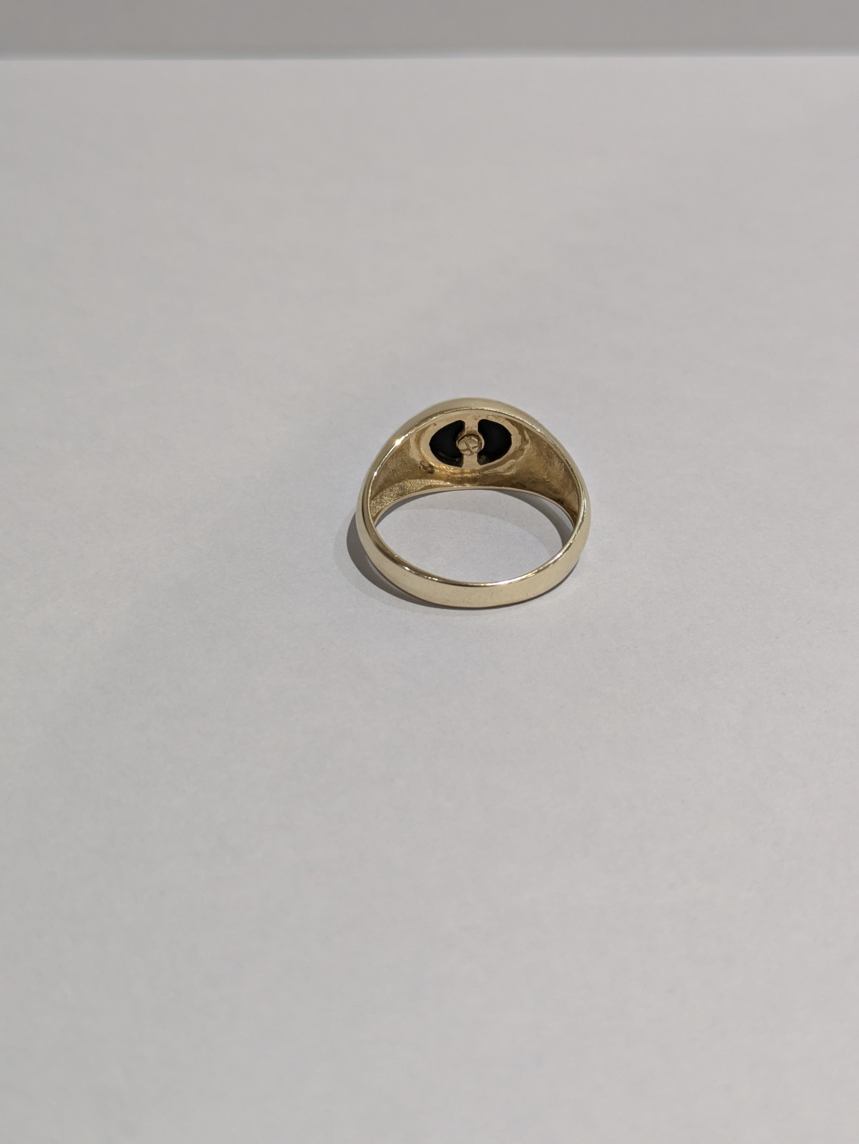 Men's Onyx and Diamond Signet