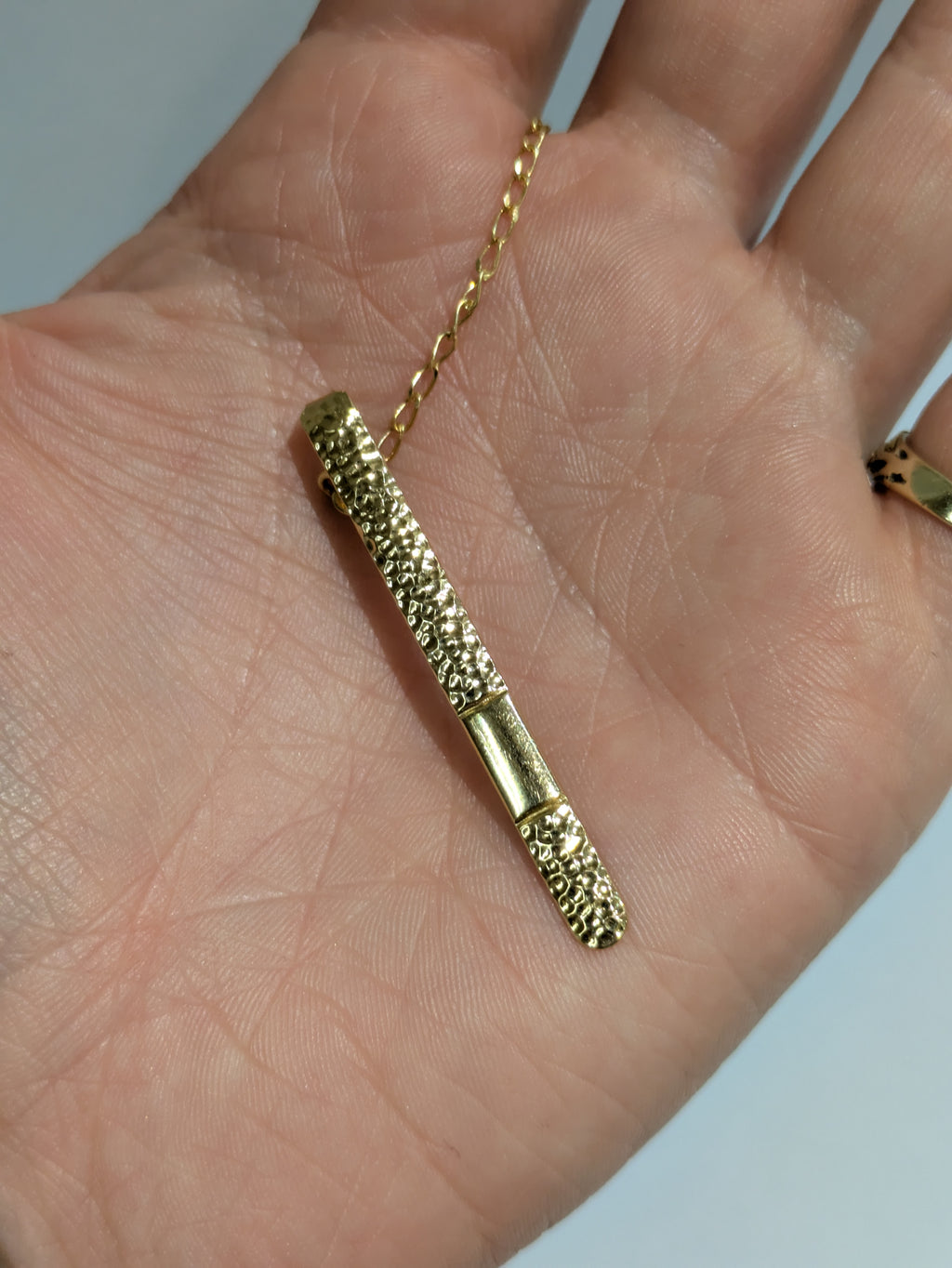 Engraved Gold Tie Pin