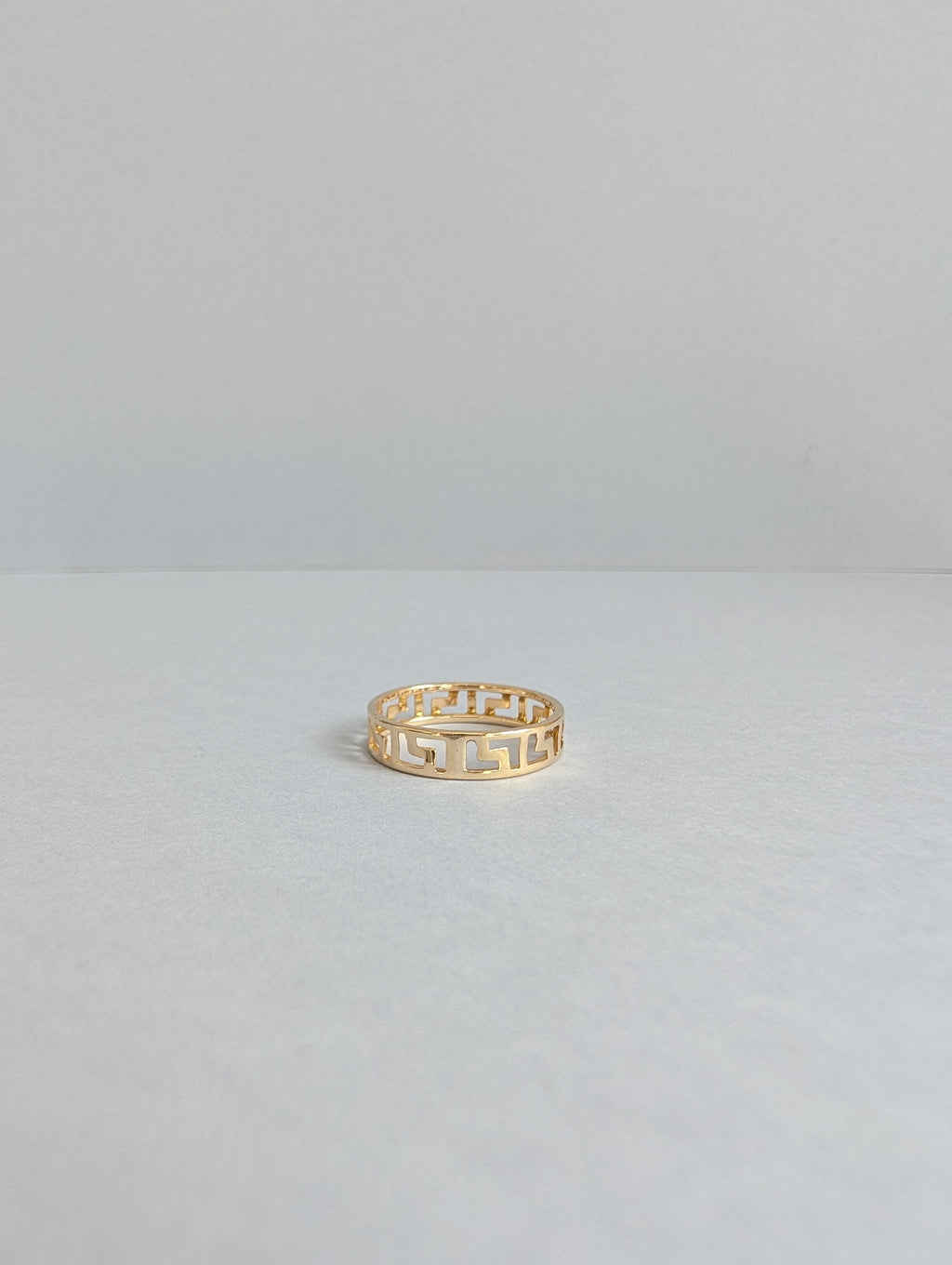 Greek Key Gold Ring