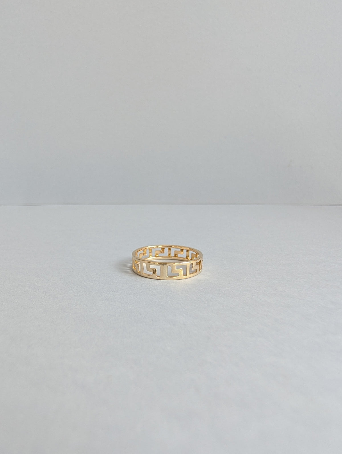 Greek Key Gold Ring