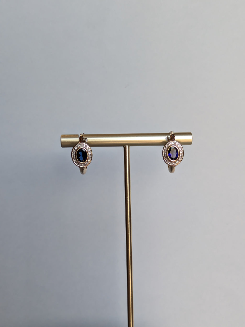 18ct Hoop Sapphire Earrings