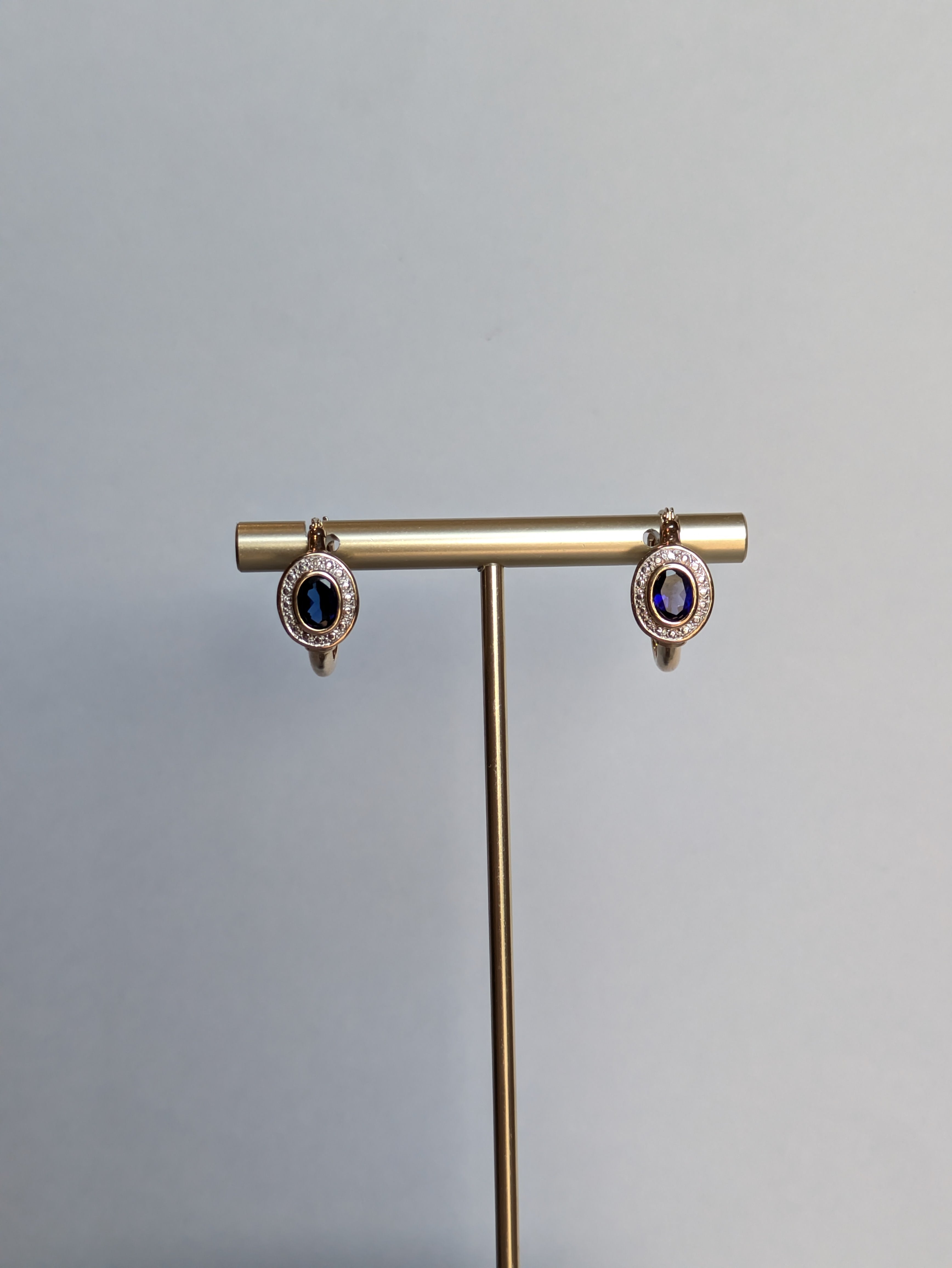 18ct Hoop Sapphire Earrings