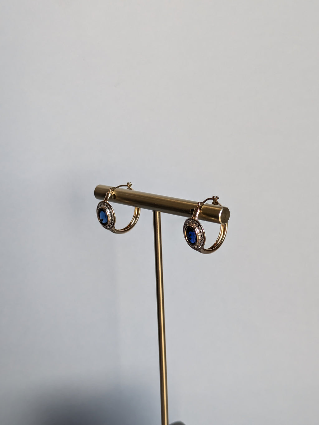 18ct Hoop Sapphire Earrings