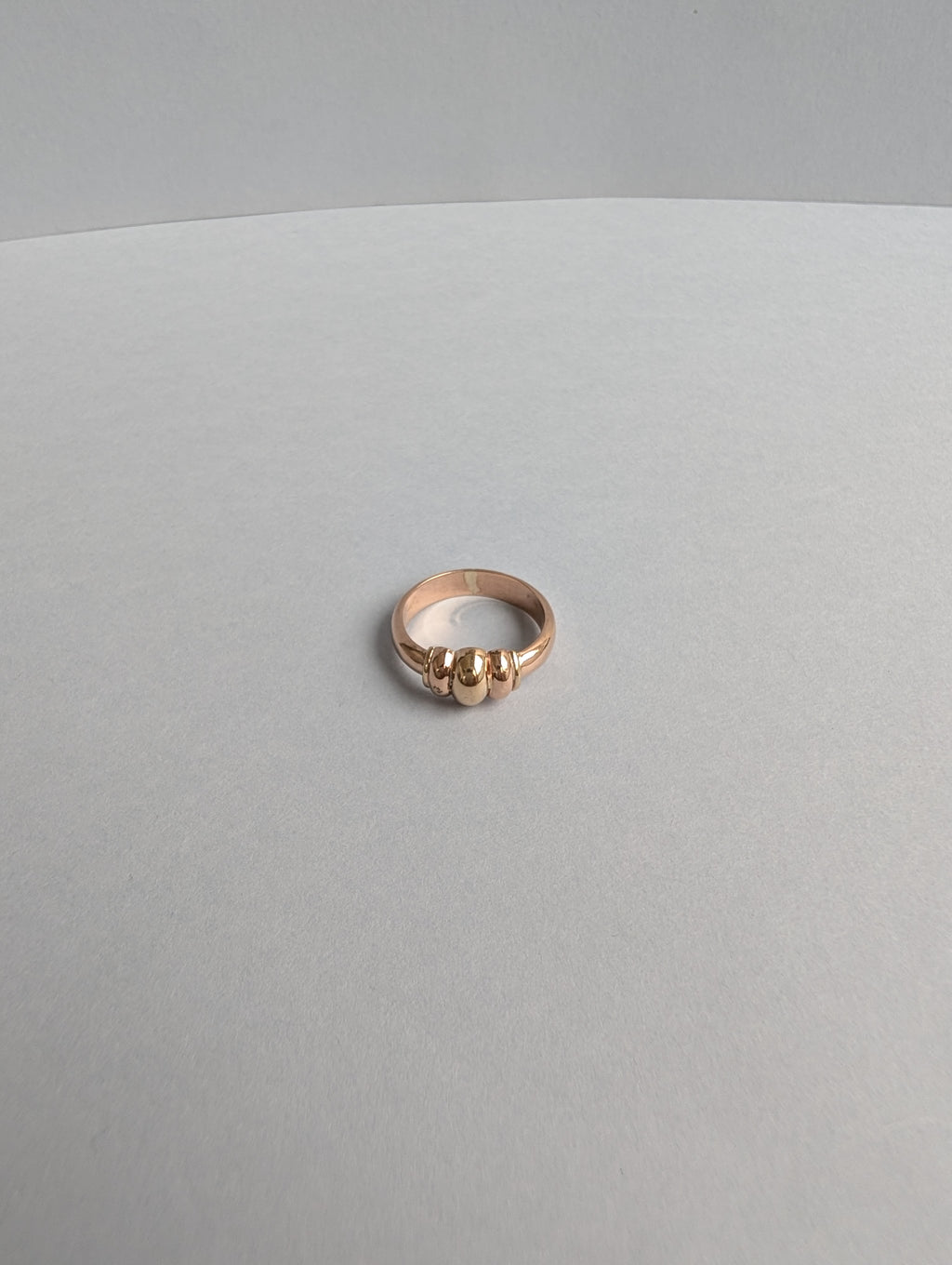 Two- Tone Gold Rounded Bar Ring