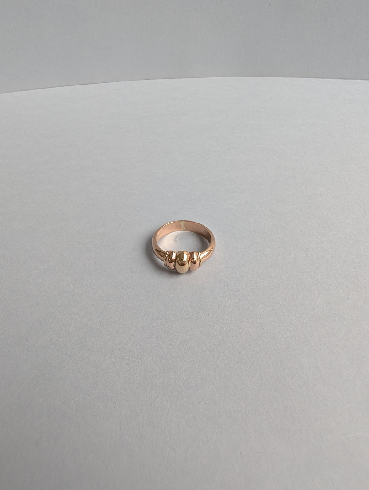 Two- Tone Gold Rounded Bar Ring