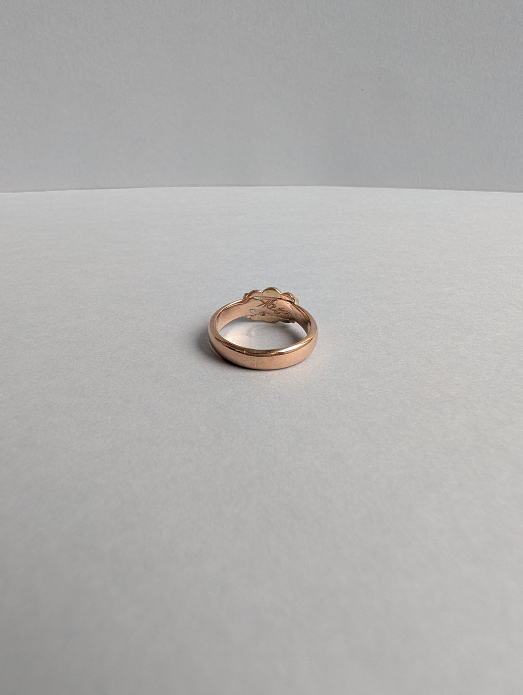 Two- Tone Gold Rounded Bar Ring