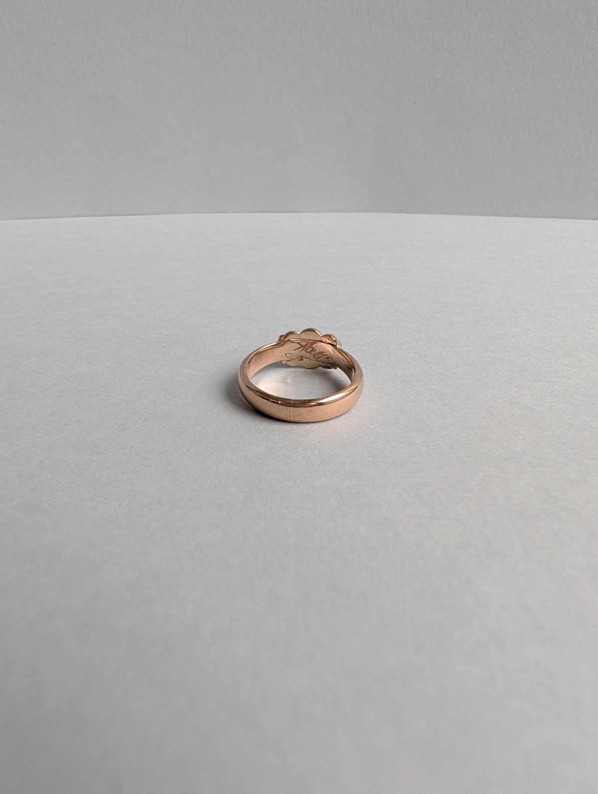 Two- Tone Gold Rounded Bar Ring