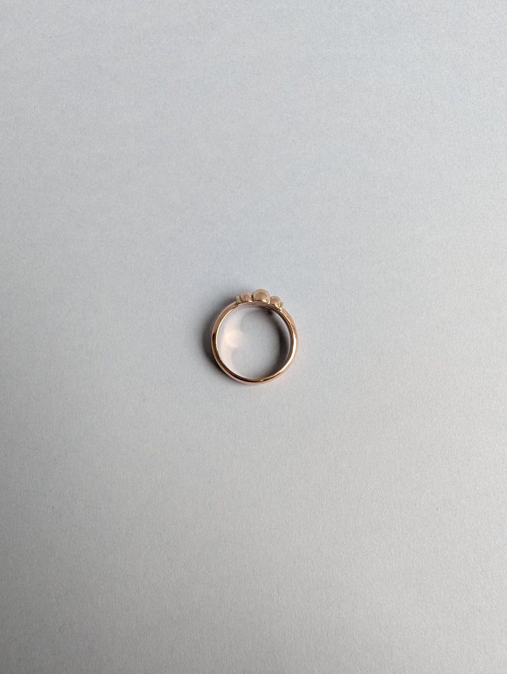 Two- Tone Gold Rounded Bar Ring