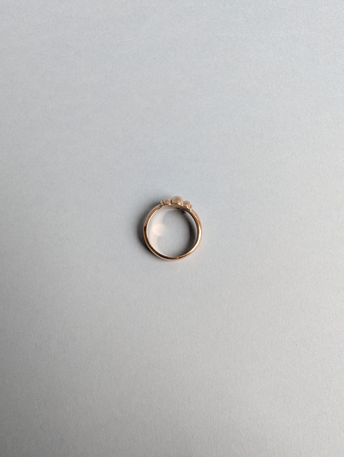 Two- Tone Gold Rounded Bar Ring