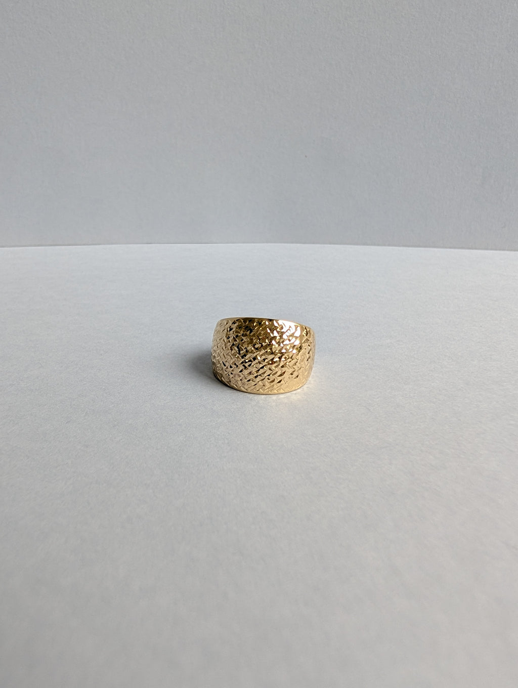 Textured Gold Dome Ring