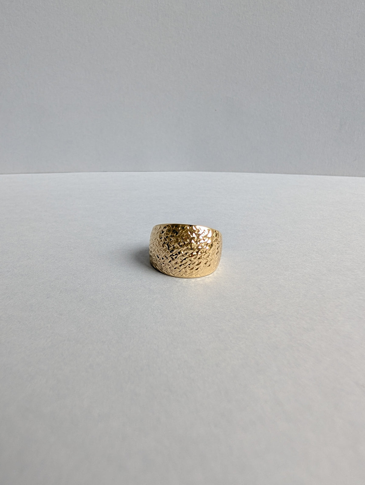Textured Gold Dome Ring