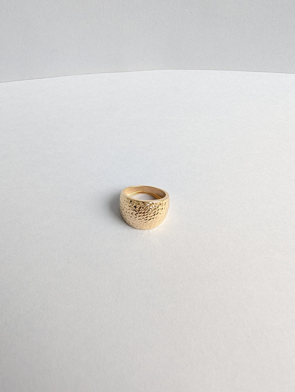 Textured Gold Dome Ring