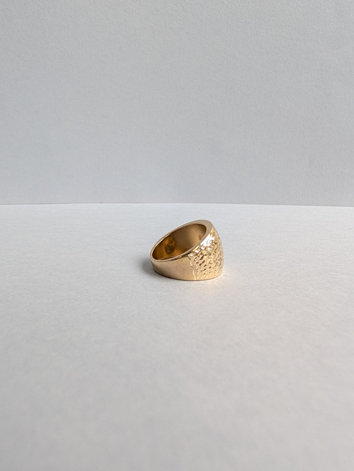 Textured Gold Dome Ring