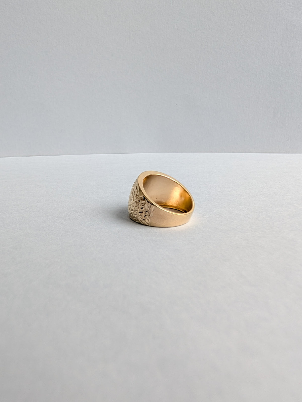Textured Gold Dome Ring