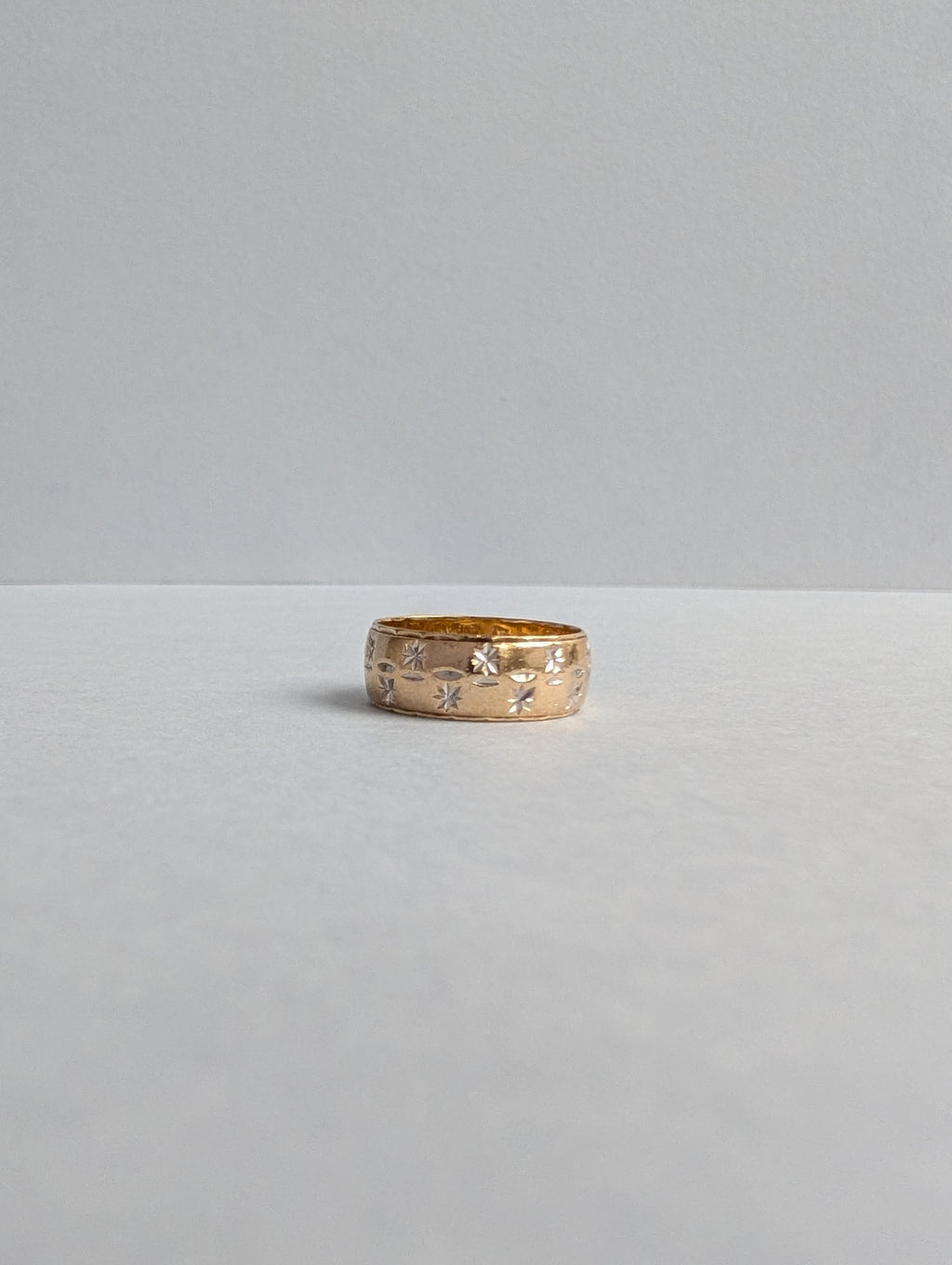 Engraved Star Ring