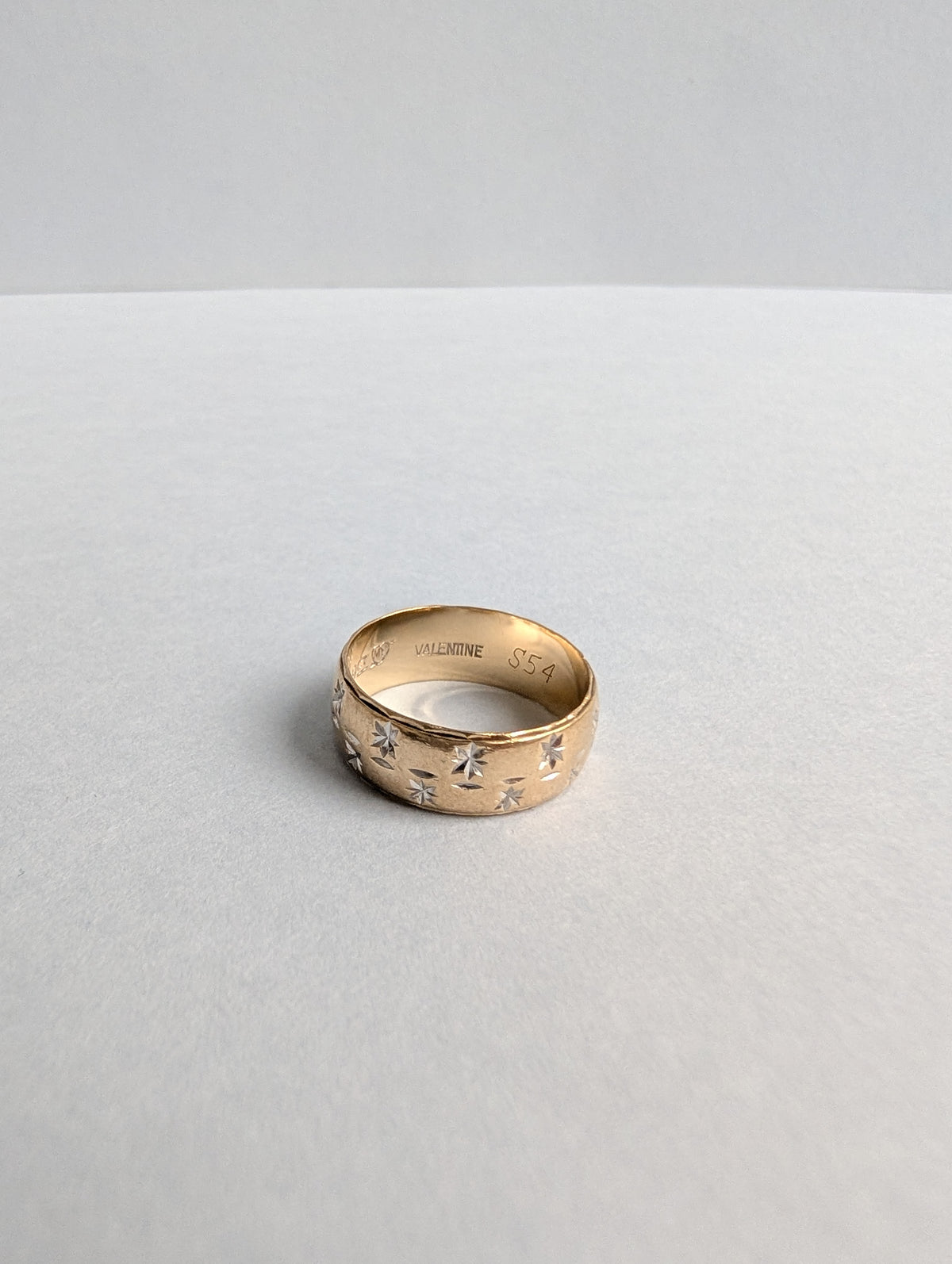 Engraved Star Ring