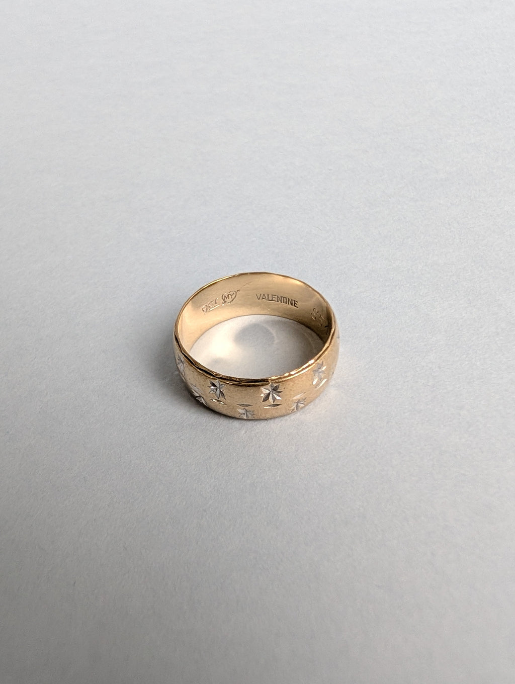 Engraved Star Ring
