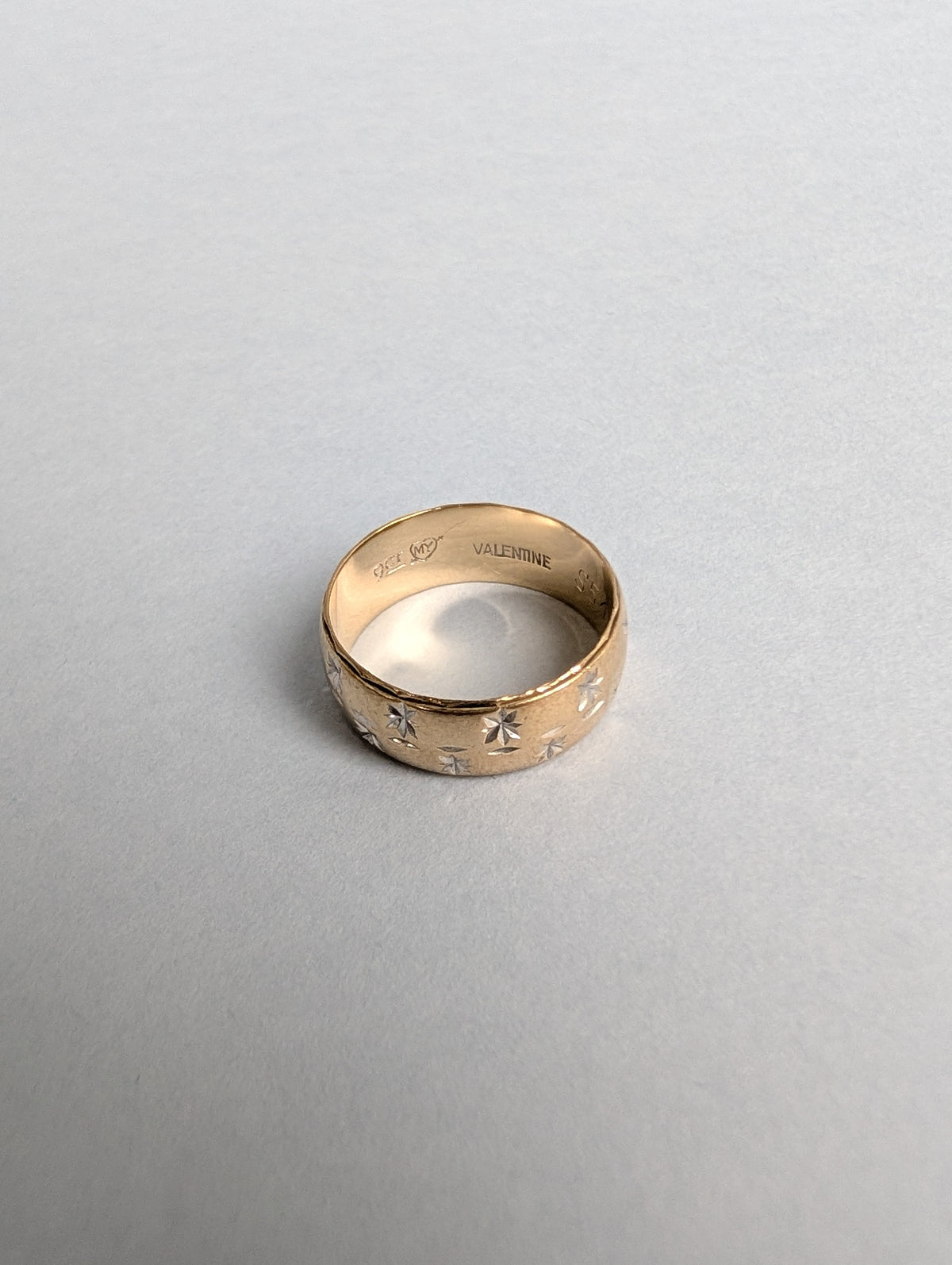 Engraved Star Ring