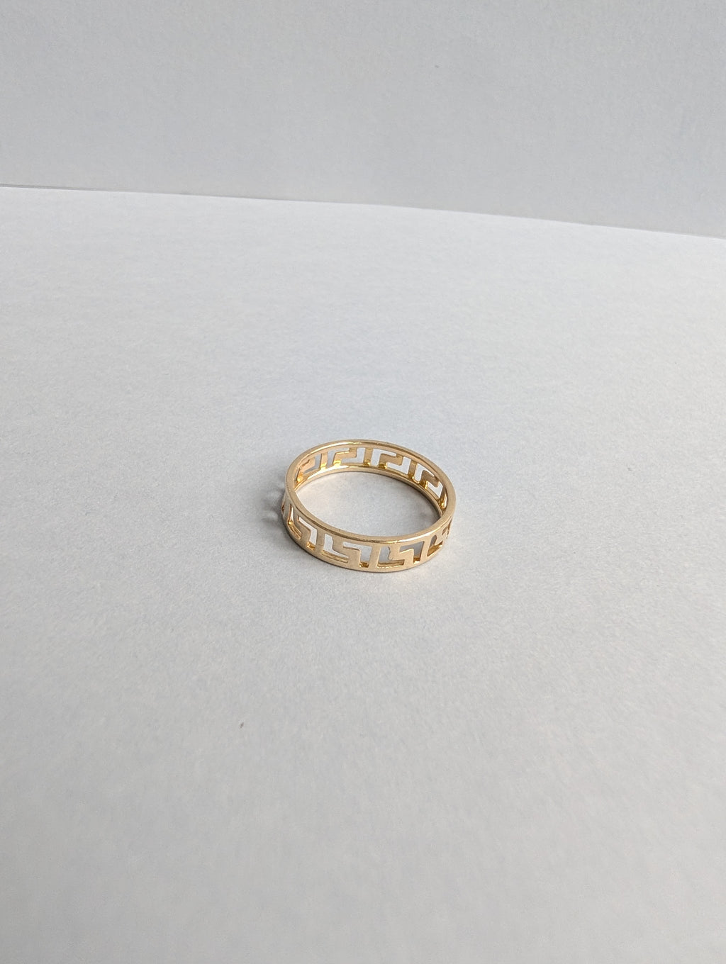 Greek Key Gold Ring