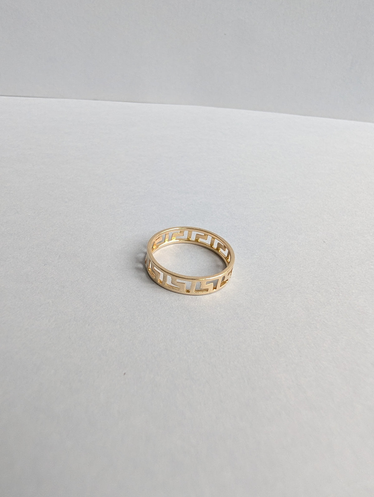 Greek Key Gold Ring