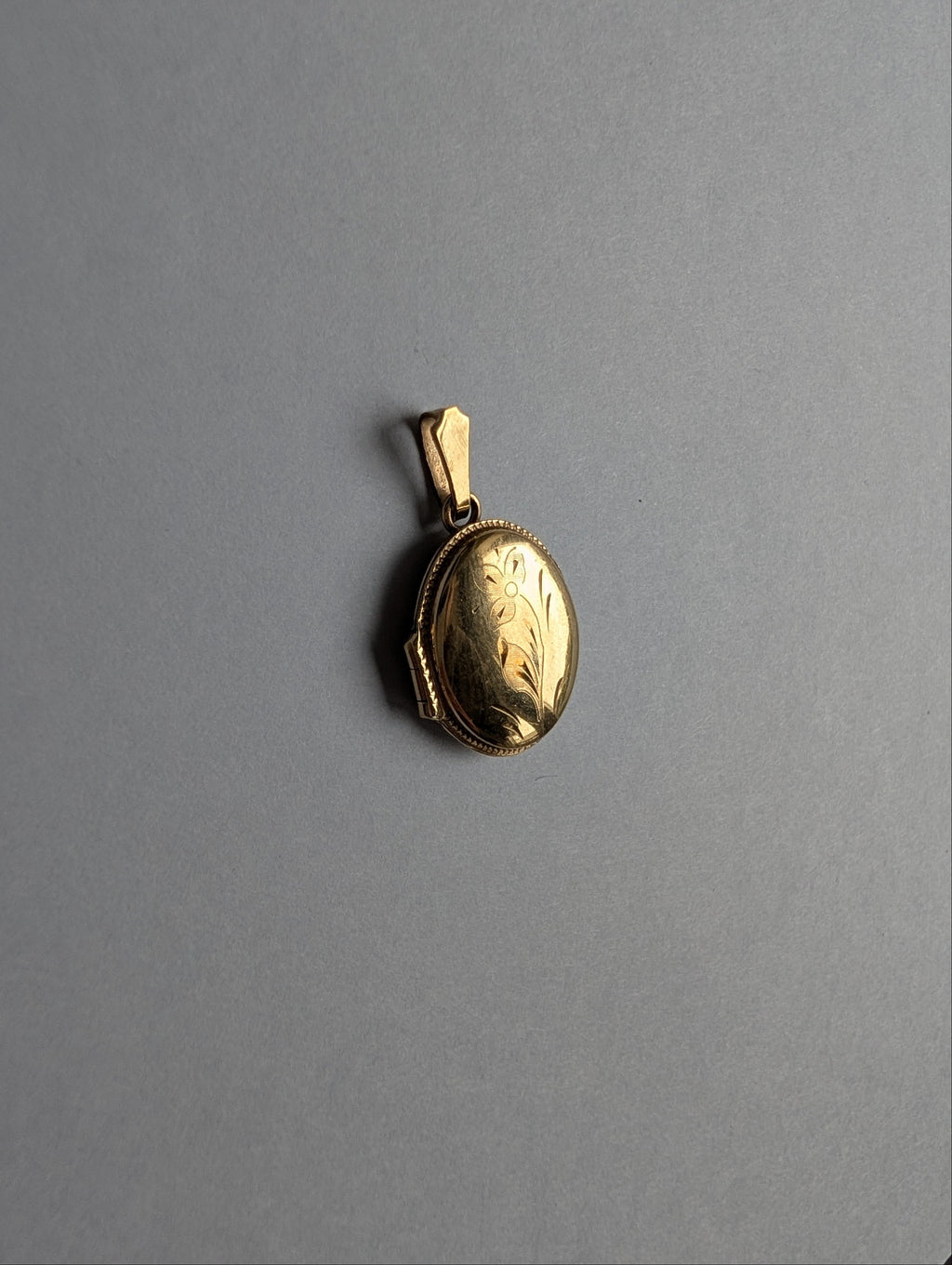 Yellow Gold Engraved Locket