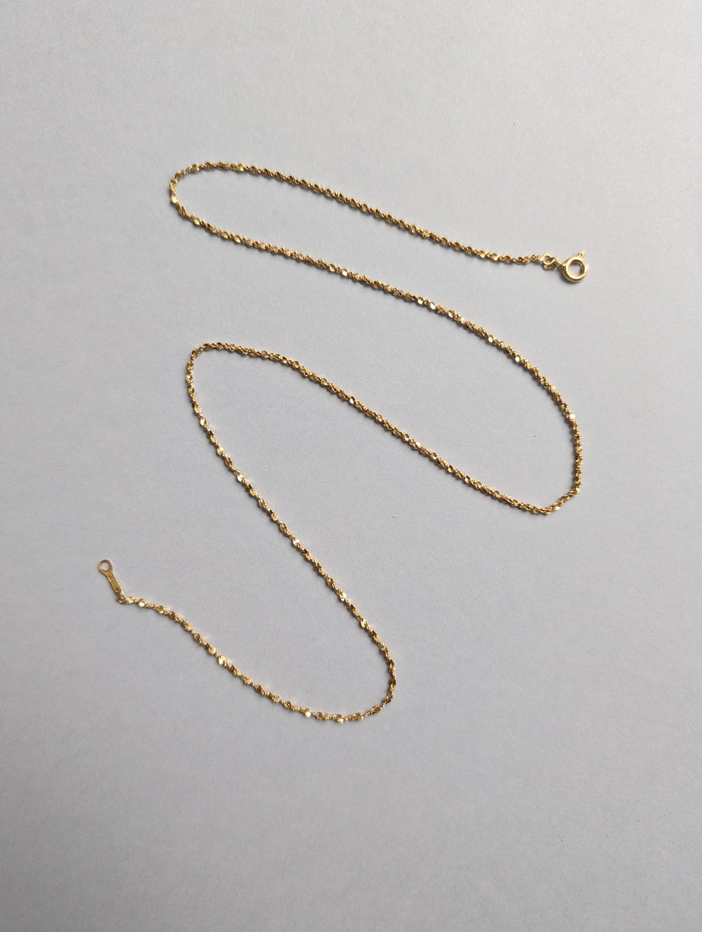 18ct Yellow Diamond Cut Twist Chain