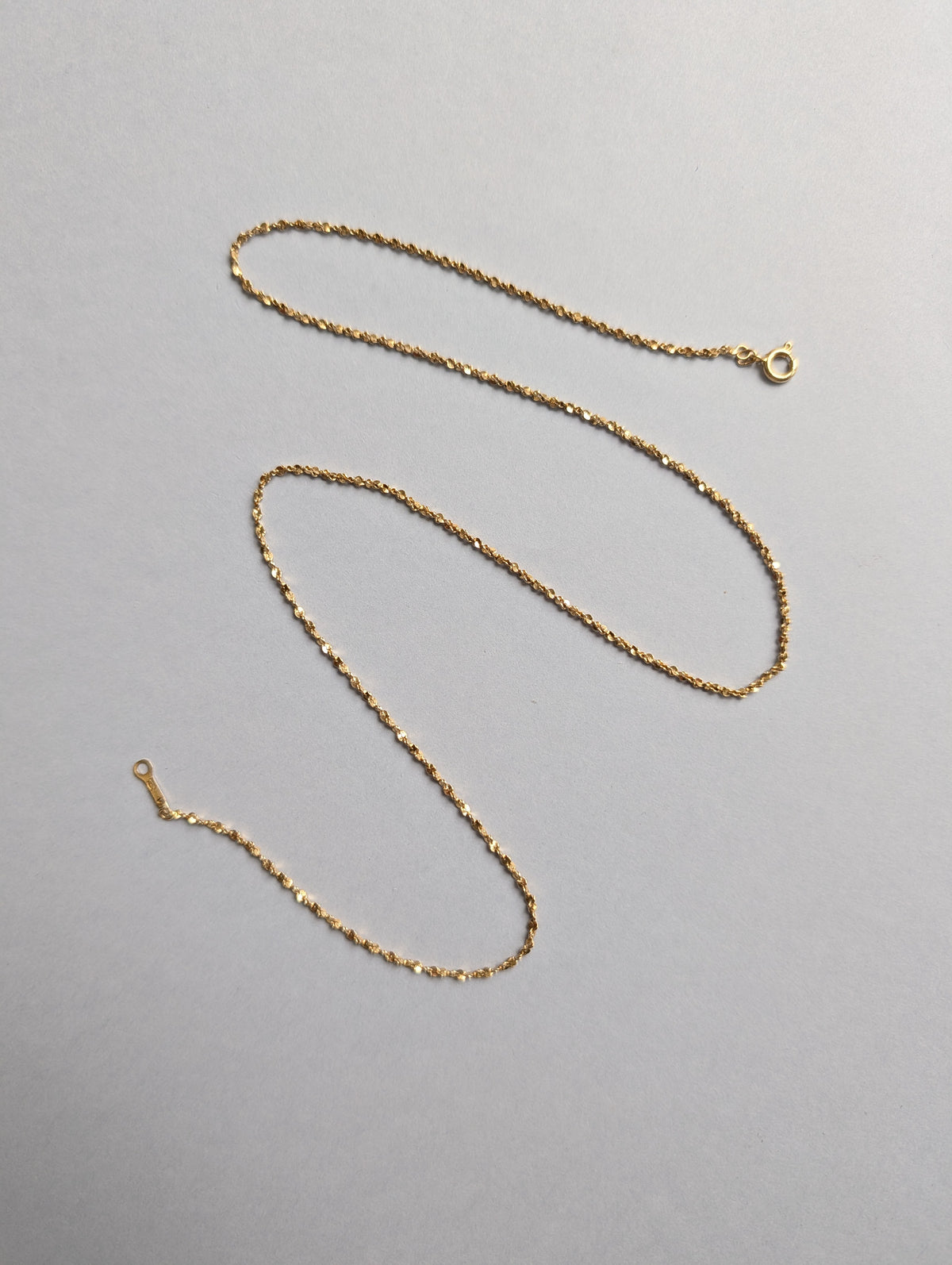 18ct Yellow Diamond Cut Twist Chain