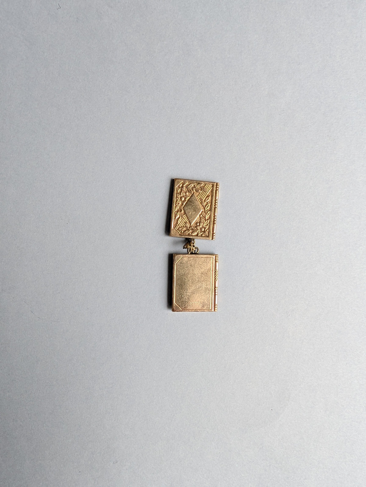 Mid-Tone Gold Book Locket