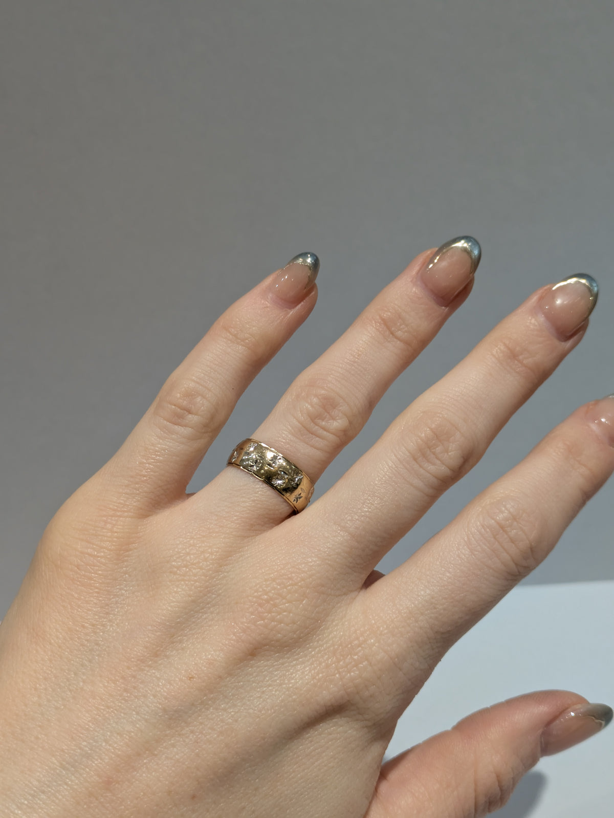 Engraved Star Ring