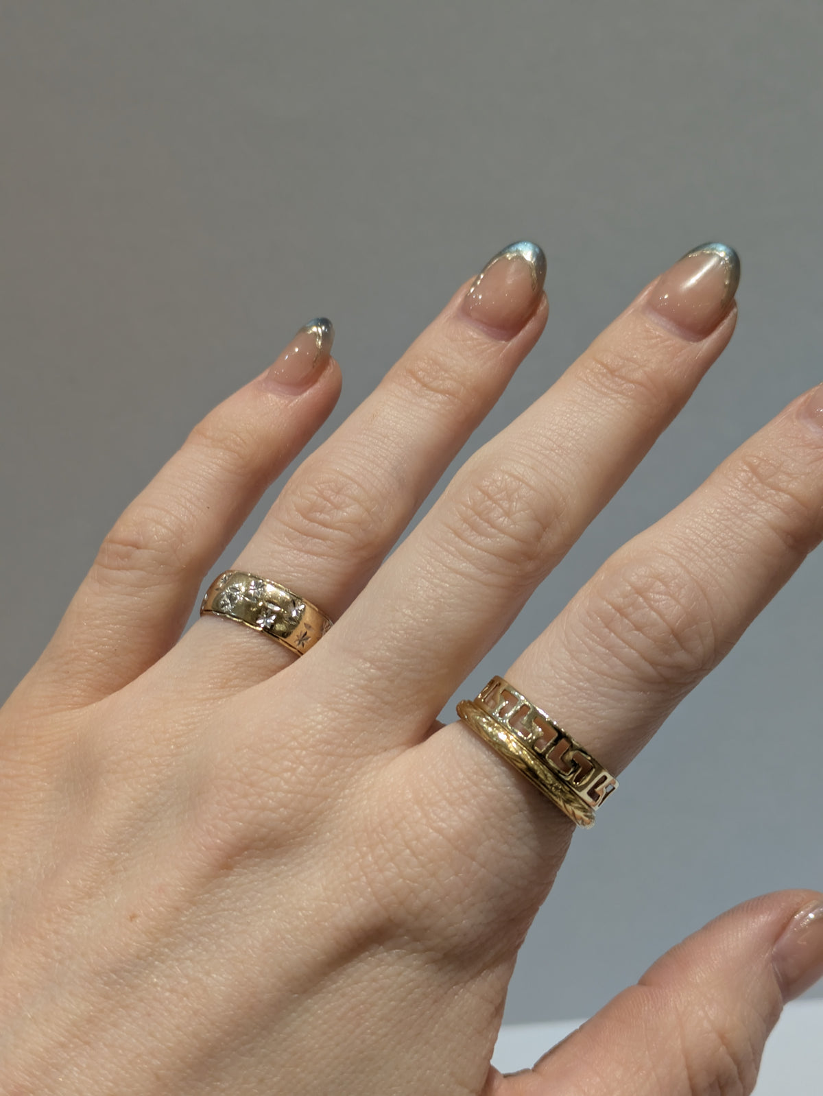 Engraved Star Ring