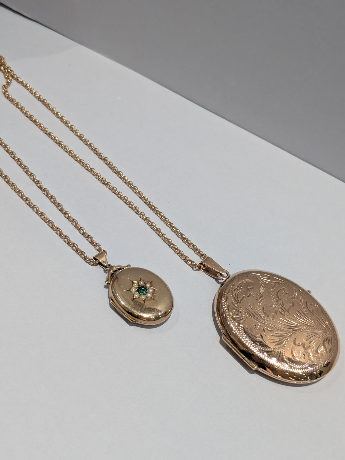 Rose Gold Locket with Gem Cluster