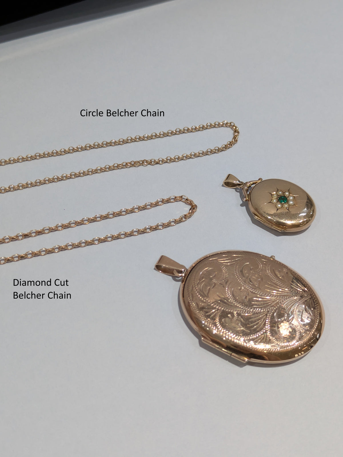 Rose Gold Circle Belcher Chain