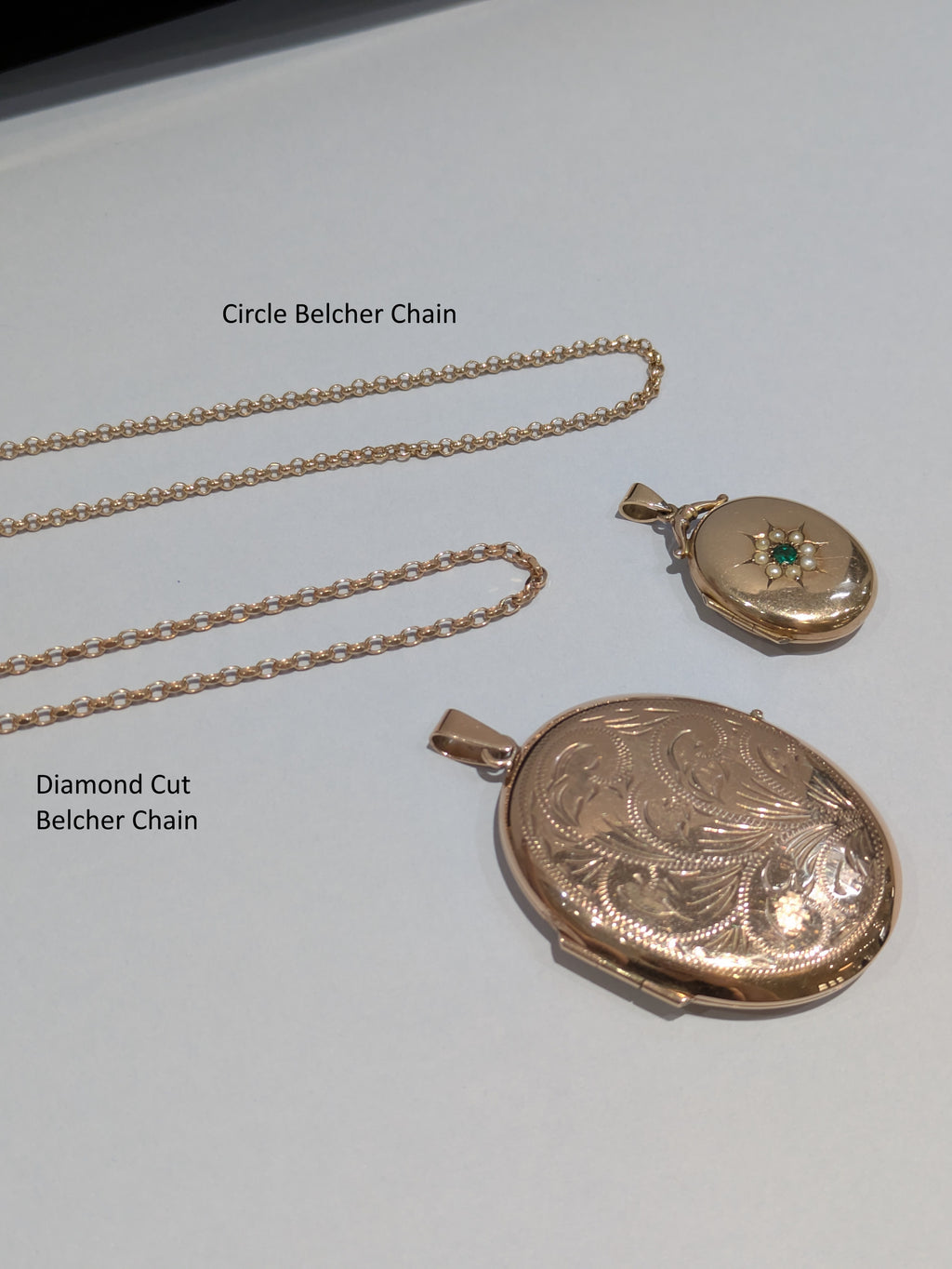 Rose Gold Diamond Cut Belcher