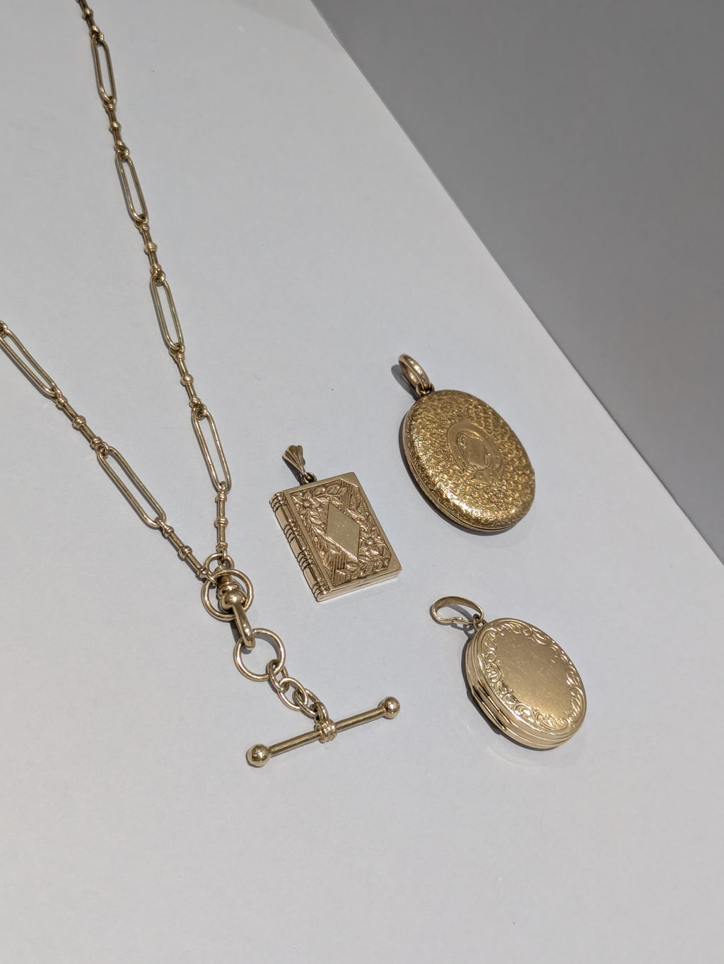 Mid-Tone Gold Book Locket