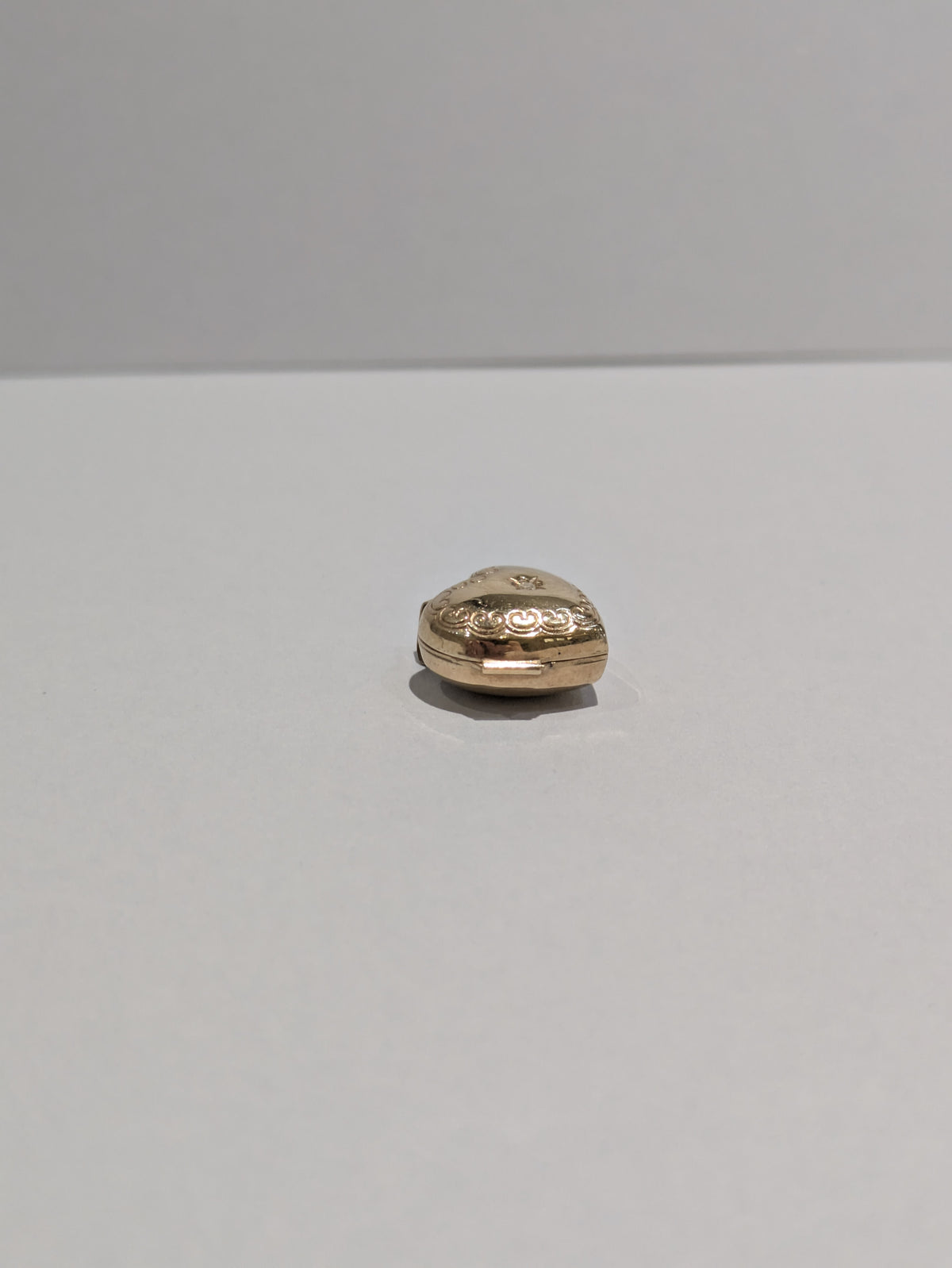 Yellow Gold Heart Locket with Gem