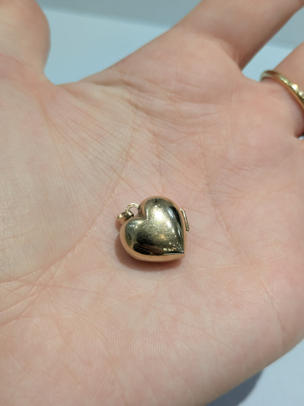 Yellow Gold Heart Locket with Gem