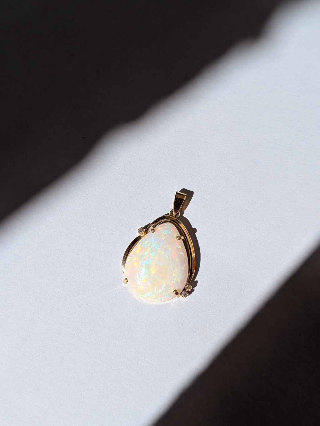 Large Teardrop Opal Pendant