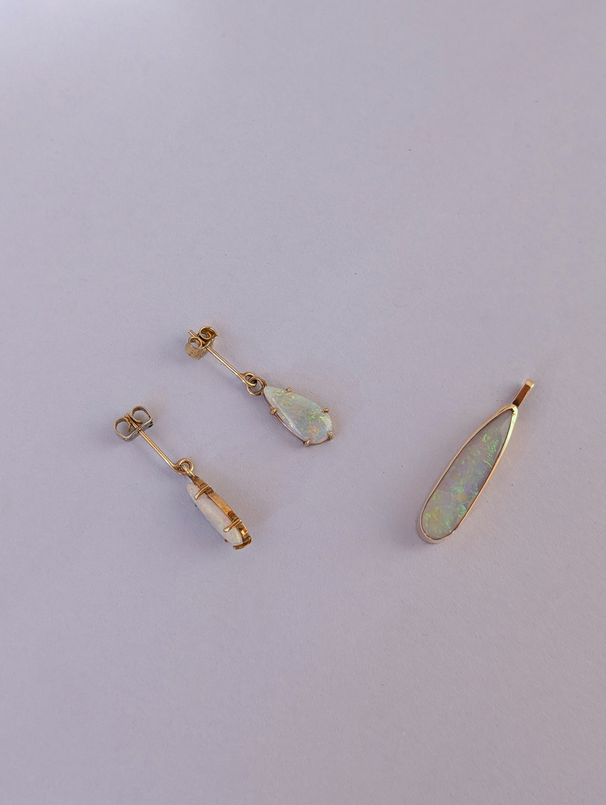Opal Earring and Pendant Set