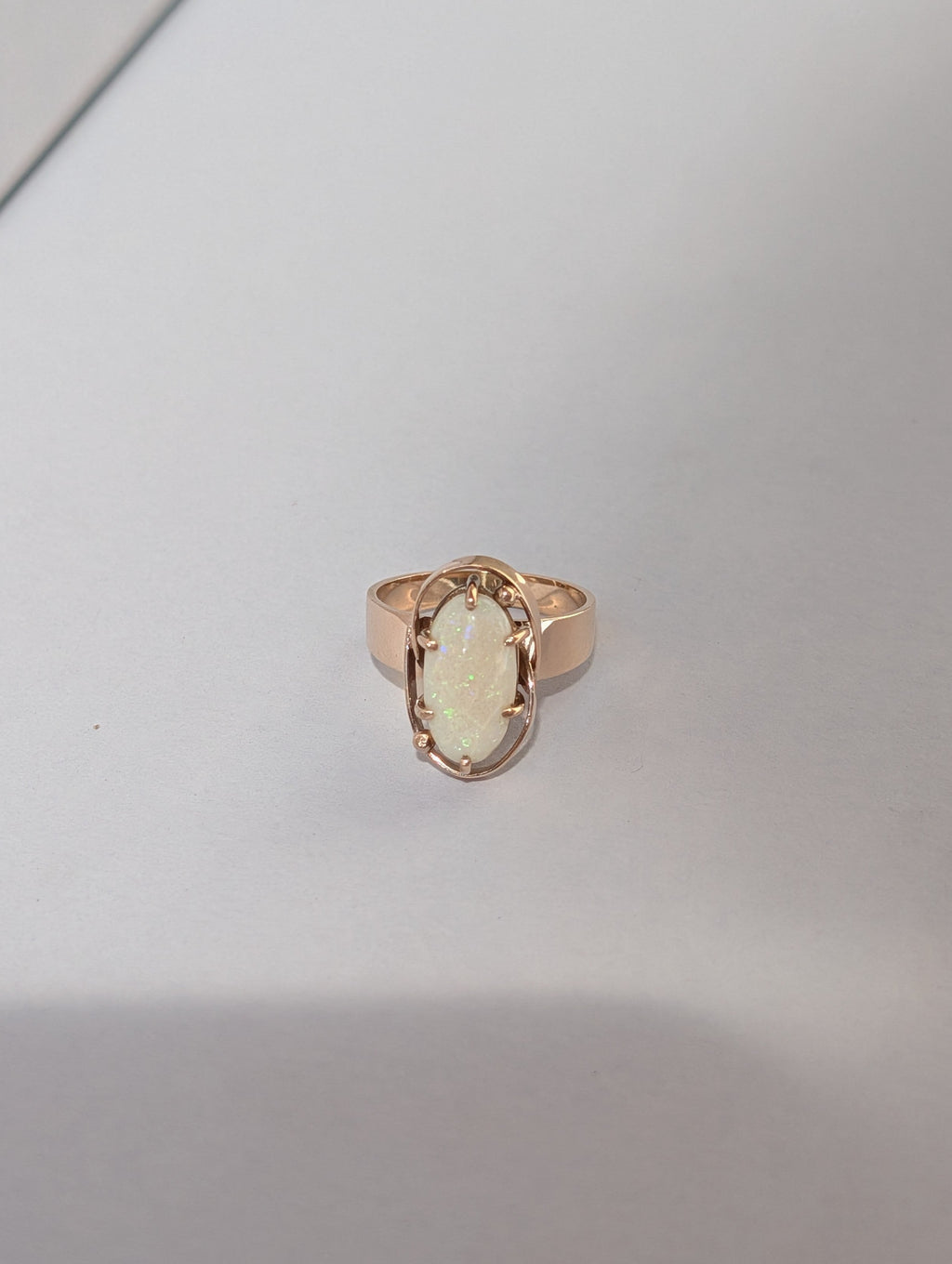 Long Oval Opal Ring