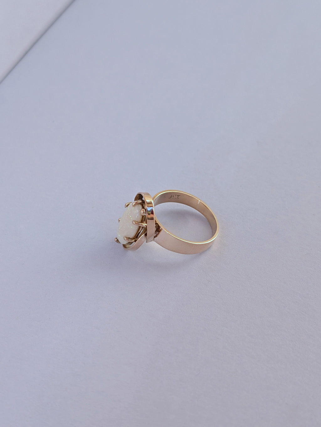 Long Oval Opal Ring