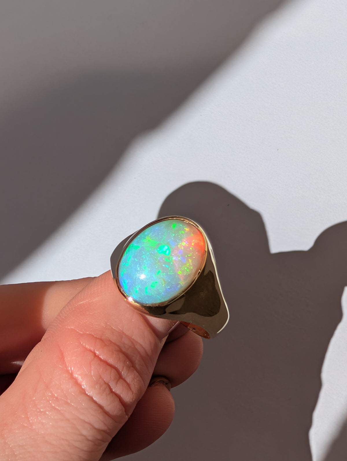 Chunky Crystal Opal Signet