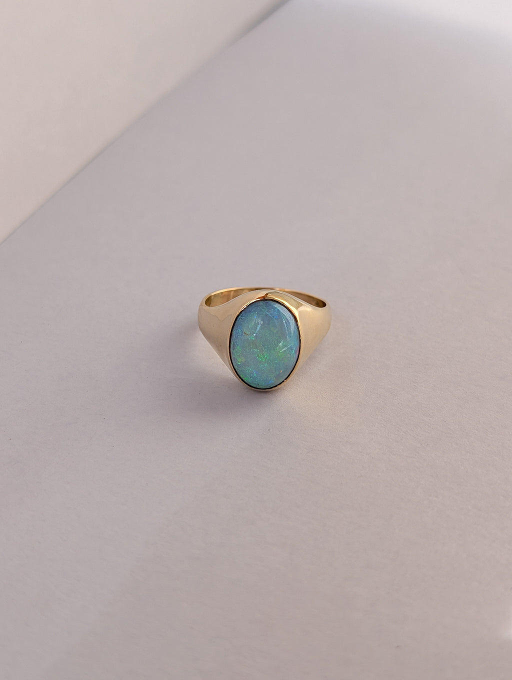 Chunky Crystal Opal Signet