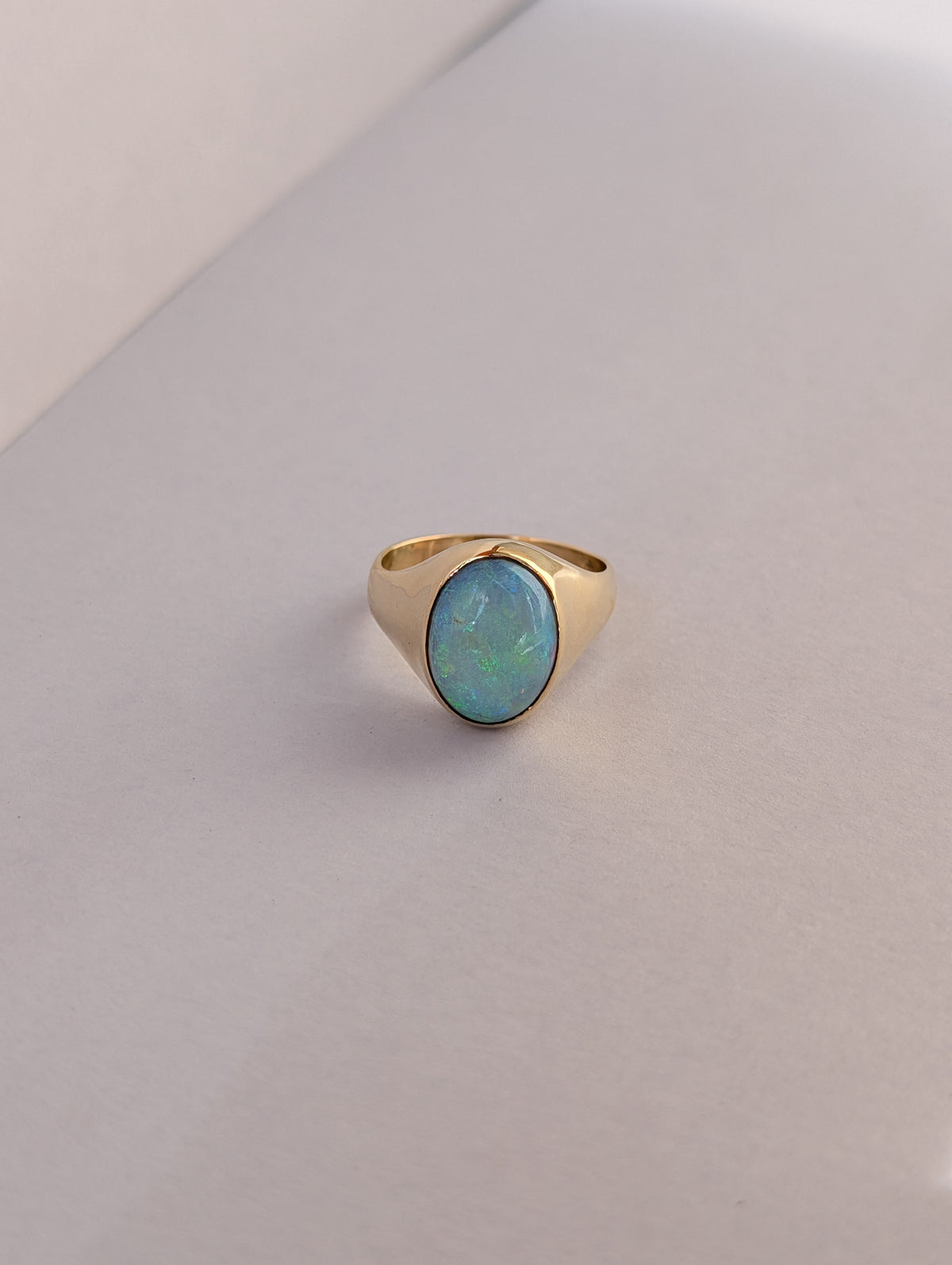 Chunky Crystal Opal Signet