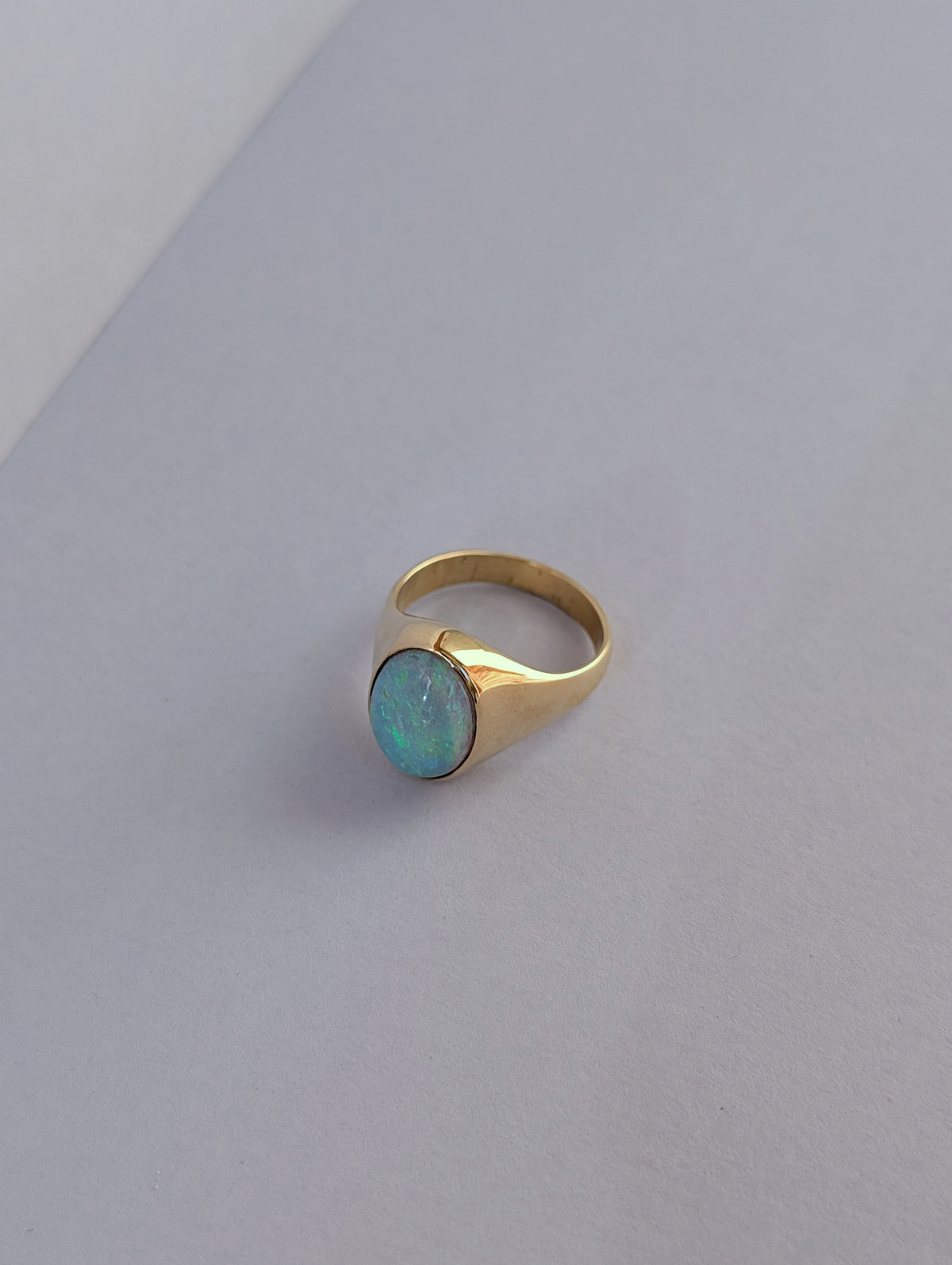 Chunky Crystal Opal Signet